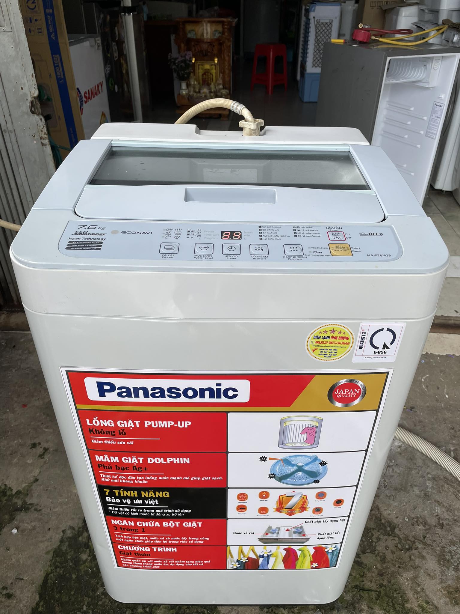 Máy giặt Panasonic (7.6kg) model: NA-F76VG9