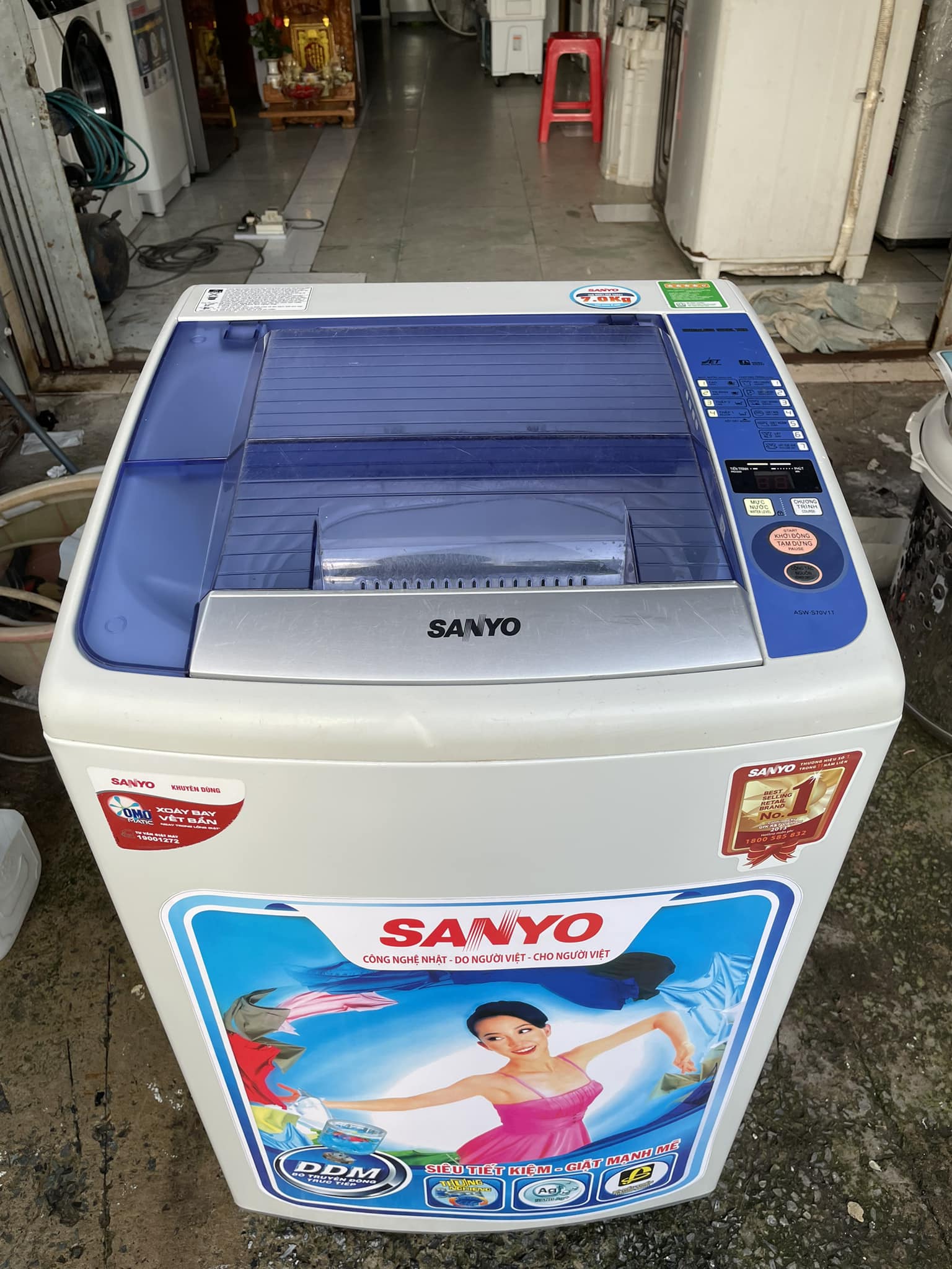 Máy giặt Sanyo (7kg-1.8tr) ít hao điện. Xài bền