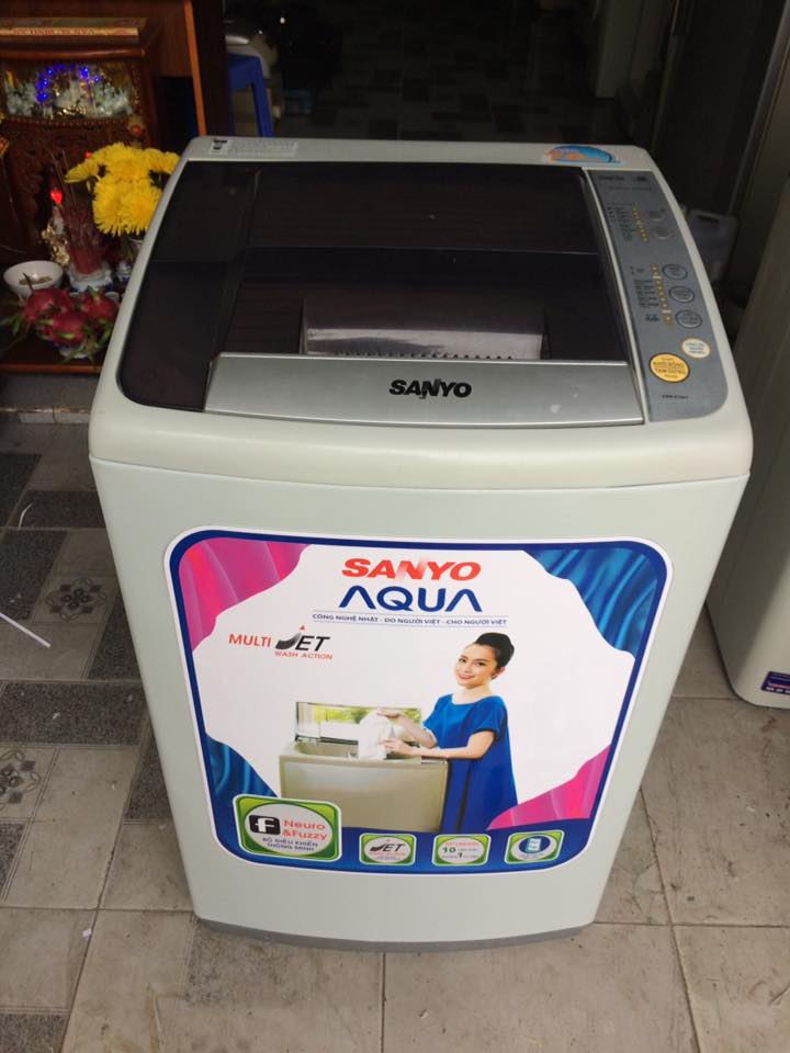 Máy giặt Sanyo 7kg lòng inox không rỉ mới 90%