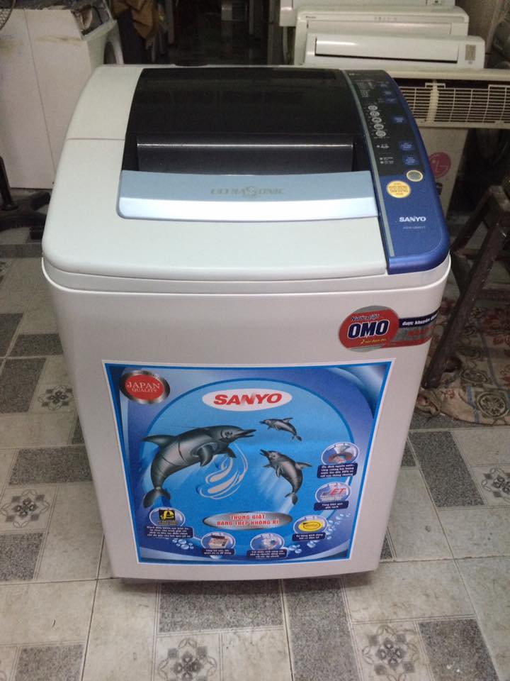 Máy giặt Sanyo ASW-U850VT lồng nghiêng 8.5kg mới 96%