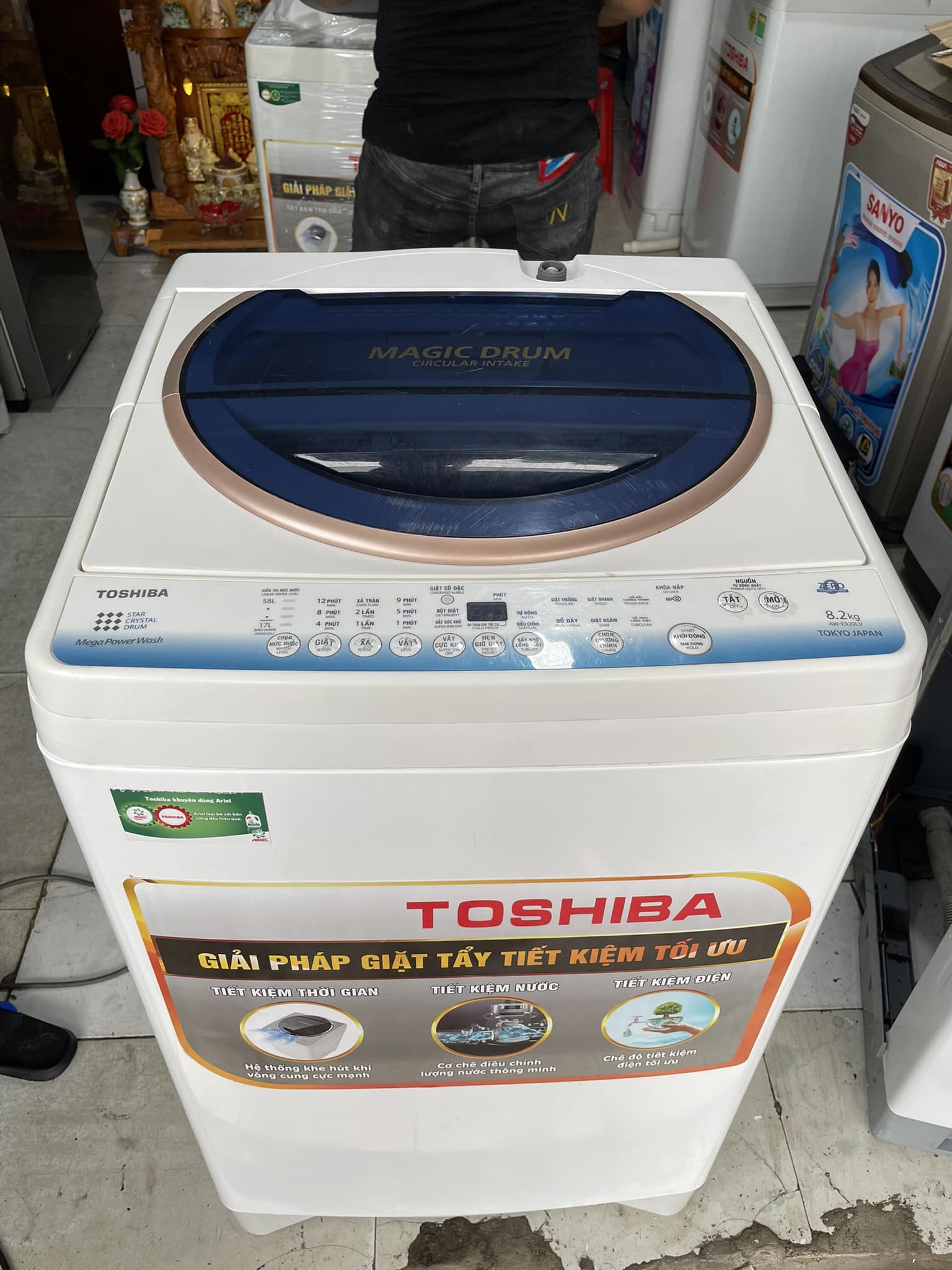 Máy giặt Toshiba (8.2kg) ít hao điện