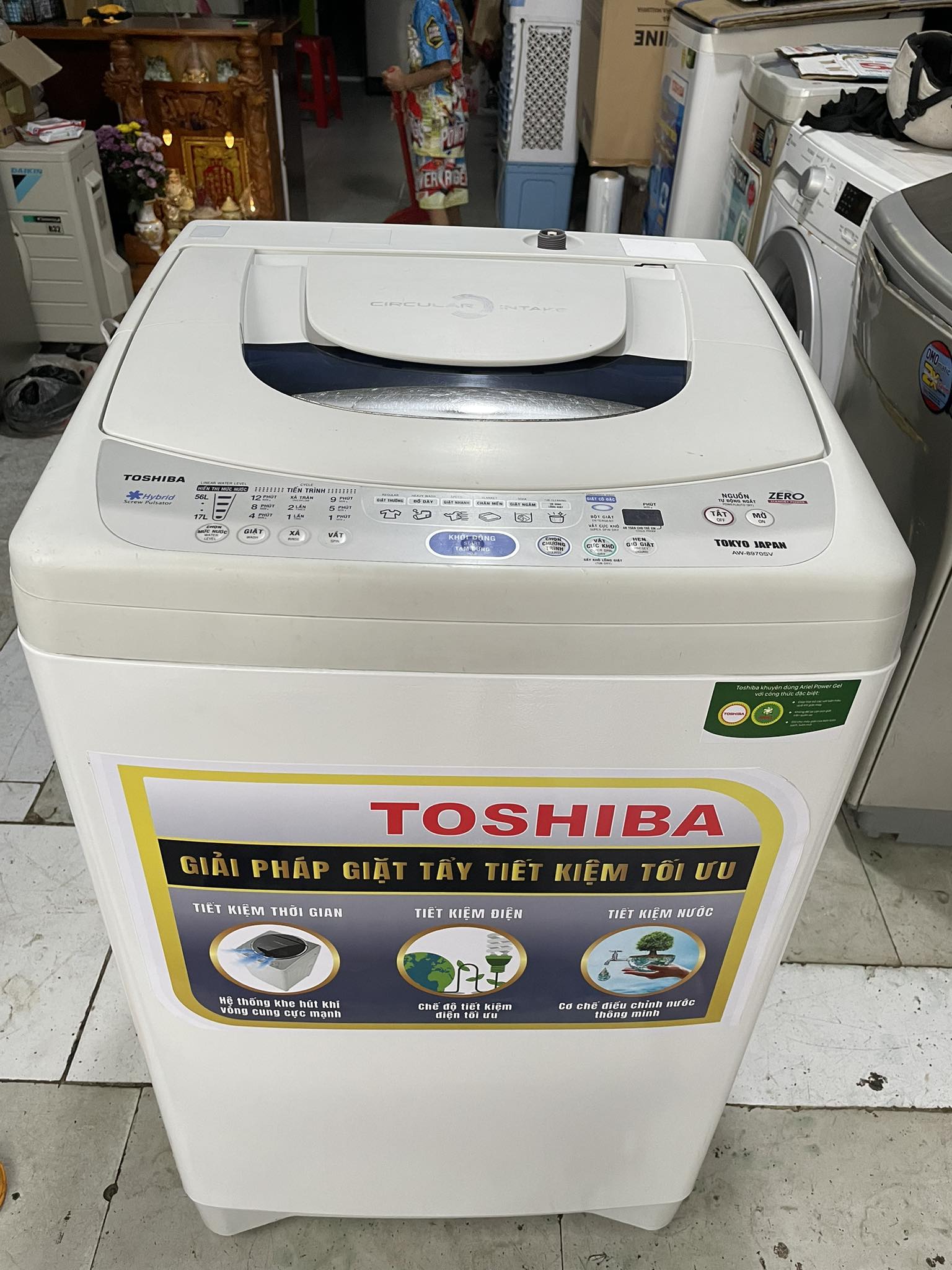 Máy giặt Toshiba (8kg) nhỏ gọn AW-8970SV