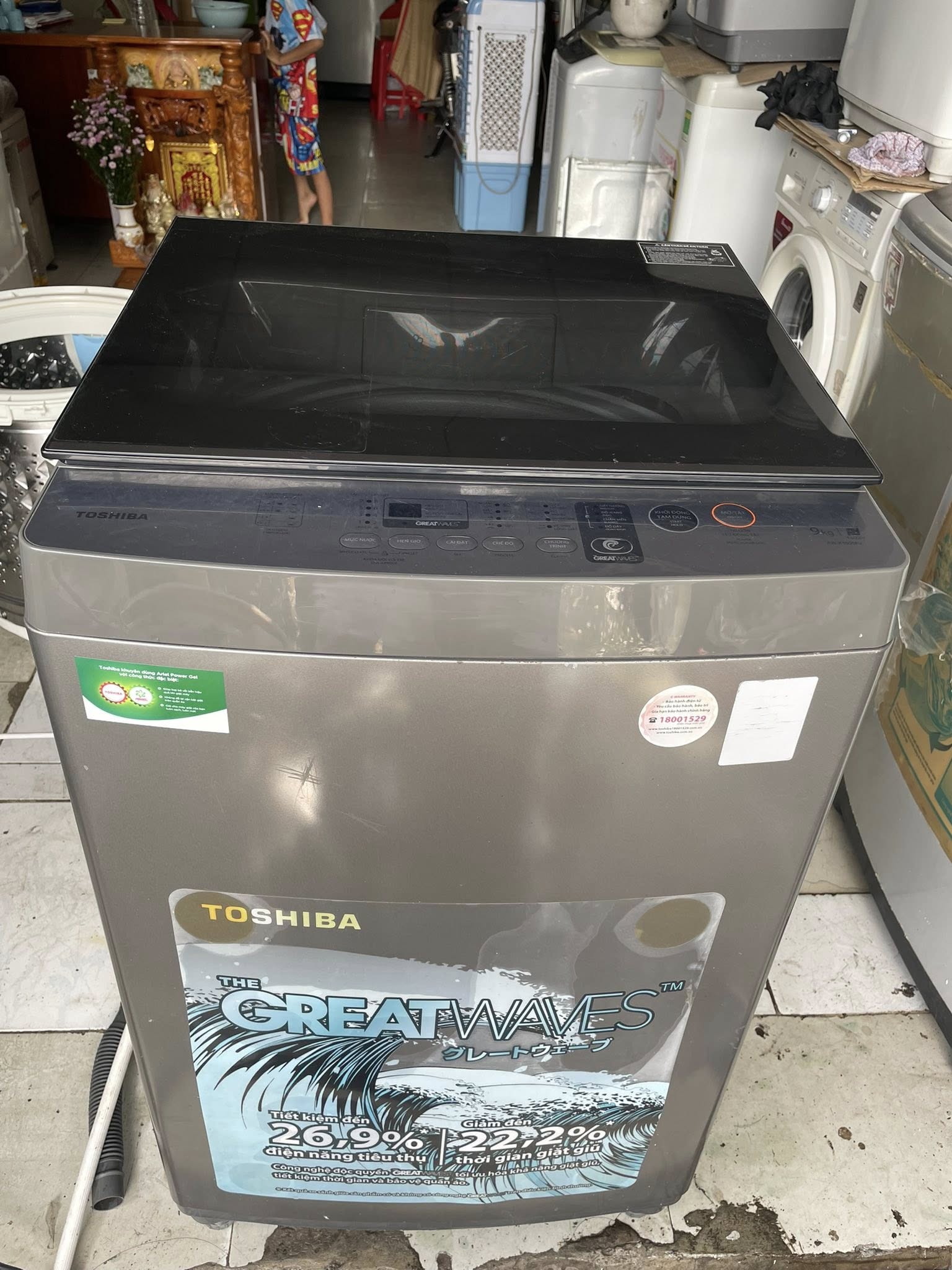 Máy giặt Toshiba (9KG) MẶT KÍNH